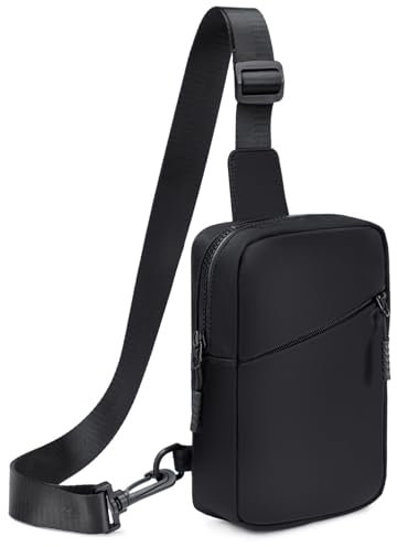 Lidxfeo Anti-Diebstahl Schultertasche, Wasserfeste Crossbody Tasche, Multi-Pocket Brusttasche, Sling Rucksack Herren, für Wandern, Reisen, Joggen Usw