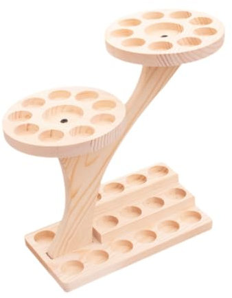 Milageto Holzregal zur Aufbewahrung ätherischer Öle, Nagellack-Duftbehälter, mehrstöckiges kosmetisches Aroma-Organizer-Regal für die Einweihungsfeier
