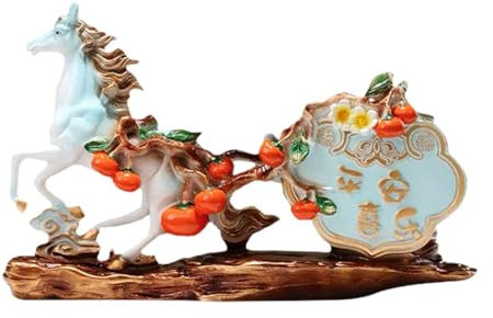 Fenteer Horse Wine Bottle Holder Decorative Wine Display Stand Bottle Rest Statue Animal Figurine Wine Rack for Party Decor, Blue