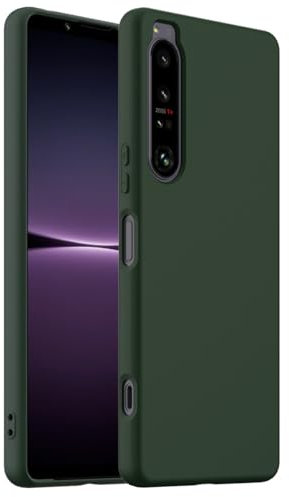 BRAND SET Cover Magnetica per Sony Xperia 1 IV Compatibile con MagSafe, Resistente ai Graffi con Fodera in Microfibra, Silicone Cellulare Custodia per Sony Xperia 1 IV (Verde scuro)