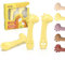 akolik Cucchiaino Silicone Neonato，Cucchiaino Svezzamento Senza BPA, Cucchiaino per Bambini, Giraffe Cucchiaio da Addestramento per Bambini di 4 6+ mesi (Giallo Combinazione)