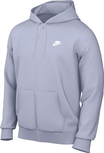 Nike Club Fleece-Hoodie Mit Durchgehendem Reißverschluss Für Herren, Ghost/Ghost/Weiß, FN3861-057, M