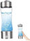 Sgqtqybk Bouteille d'eau hydrogène 380 ML de Type C en Verre Rechargeable Bouteille d'eau hydrogénée avec Tube à hydrogène pour Respirer