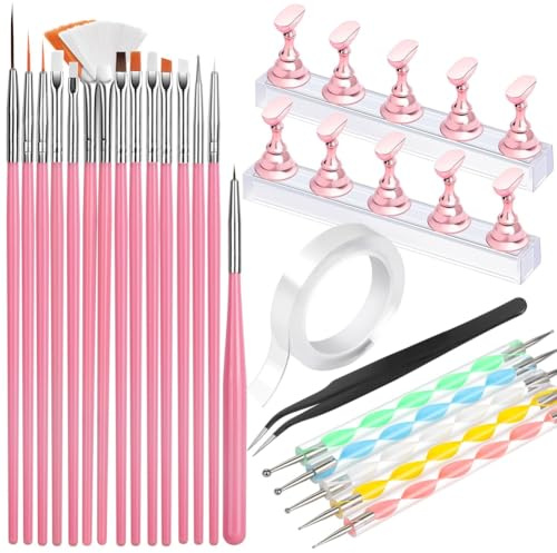Jooehyer Nail Art Tools, Nail Brush,Nail Art Brushes,Nail Stand, Nail Holder for Painting Nails, Nail Tools, Nail Design Tools