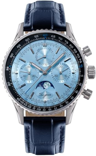 Sugess S468.SE.E MoonPhase Master Gold Swan Neck Seagull ST1908 Saphirglas Mechanisches Uhrwerk Herren Chronograph mechanische Herrenuhr 1963