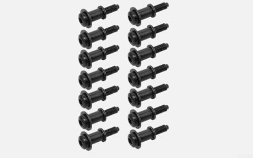 Zylinderkopfschrauben-Set für Golf, Jetta, Passat, A3, ABS, Metall, schwarz, OEM 06B103831J, Ersatz-Montagebefestigung, präzise Passform für A4, Avant, A6, Q5, Q7, TT, 14-teilig