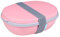 Mepal - Lunchbox Ellipse Duo - Meal Prep Box für Erwachsene & Salatbox zum Mitnehmen - Brotdose für ein gesundes Mittagessen - Ideal für Sandwiches & Salate - 825 ml + 600 ml - Nordic Pink