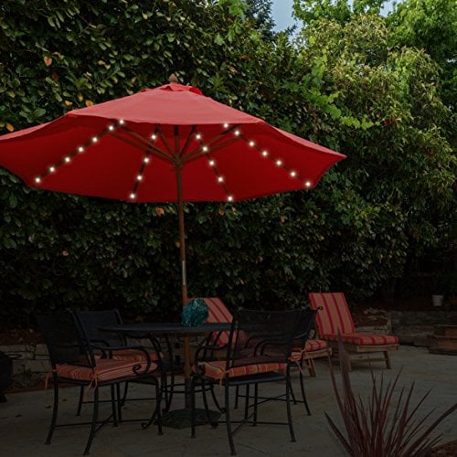 GardenKraft 13880 72 Warm White LED Parasol Lights / Auto Timer Functionality / Indoor or Outdoor String Lights / Battery Operated