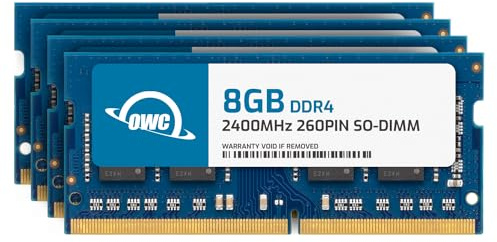 OWC - 32GB OWC Kit per l'espansione della memoria - 4 x 8GB PC19200 DDR4 2400MHz SO-DIMMs per iMac 27” con Display Retina 5K (Mid 2017) e PC compatibili