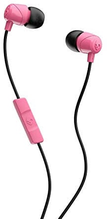 Skullcandy Jib In-Ear Noise-Isolating Earbuds with Microphone and Remote for Hands-Free Calls, Lightweight, Stereo Sound and Enhanced Base, Wired 3.5mm Jack, Pink/Black