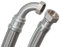 SFX® Panzerschlauch 100cm DN25-1 Zoll ÜM x 1 Zoll ÜM 90 Grad Bogen Trinkwasser Flexschlauch Edelstahl Umflechtung 1000mm