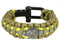 Feuerwehr Paracord Armband reflektierend Sand/Neongelb/schwarz mit Feuerwehrlogo Größe S-XXL (XXL (20-21cm) Handgelenk-Umfang)