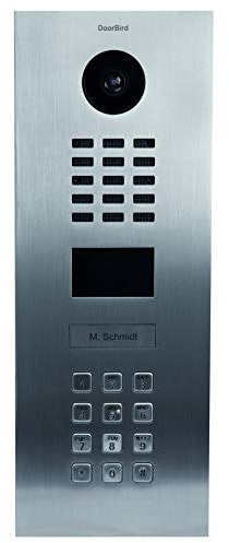 DoorBird D2101KV IP-Video-Türstation mit 1 Ruftaste und Tastenmodul, Gebürsteter Edelstahl