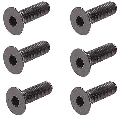 Hochfeste Senkkopfschrauben, 4 mm, M4 x 20 mm (inkl. Kopf), Schwarz (10,9 H/T), Csk Inbusschlüsselkopfschraube, 50 Stück