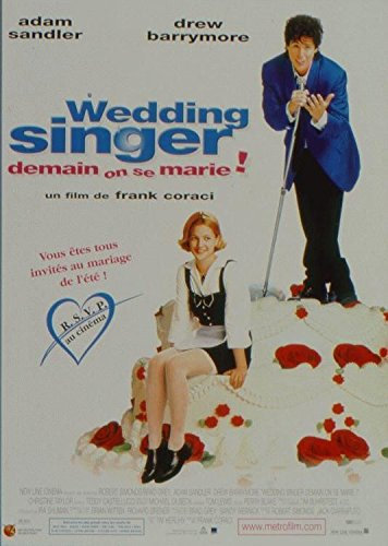 CINEMA / Hochzeitssänger/Tomorrow on Get Married! – 1998 – Drew Barrymore/Adam Sandler – 40 x 60 cm – Original-Poster