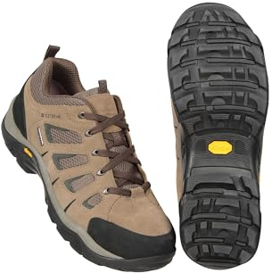 Mountain Warehouse Field wasserdichte Herrenschuhe mit breiter Passform - chnell trocknende Sneaker mit Obermaterial aus Wildleder und Mesh - Für Herbst und Winter Khaki Herren-Schuhgröße 42.5 EU