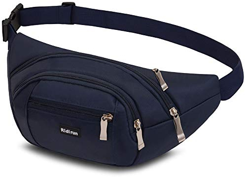 wasserdichte Bauchtasche Gürteltasche Hüfttasche für Damen und Herren,3 Reißverschluss Taschen Wandern Outdoor Sport Hüfttasche Urlaub Geld Pouch Pack