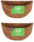 HFHOME 2 PCS 40.6cm/16 Dia Semicircle Wall Hanging Basket Coco Liner, Coco Fiber Replacement Liner, Semi-Round Planter Liner for Plants Wall Basket, Garden Flower Pots Indoor and Outdoor