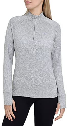 TCA Women's Winter Run Half-Zip Long Sleeve Running Reflective Training Workout Outdoor Athletic Top - Tornado, S