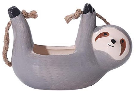 Pots à Cactus, Fleurs en céramique à Suspendre, Mignons Paresseux Cactus, Pot Fleurs, Support Vase décoration pour l'intérieur et l'extérieur la aison