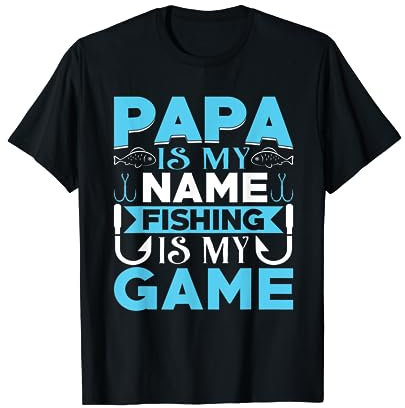 Vater und Sohn Angeln - Papa is my name fishing is my Game T-Shirt