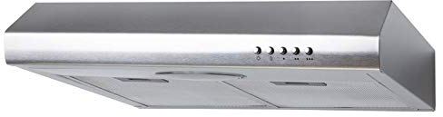 SIA STE50SS-AMZ1 50cm Stainless Steel Standard Visor Cooker Hood Kitchen Extractor Fan, Wall Or Cupboard Mounted