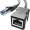 KabelDirekt – Câble d'extension Ethernet avec tressage résistant à la rupture – 1,5m (Câble Ethernet CAT7 mâle vers femelle, étend les câbles réseau, 10Gbit/s, blindage SF/FTP, noir)