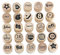 Frau WunderVoll® Stempel - Adventskalenderzahlen 1-24 Plus Stern aus Holz, Schrift- Motivgröße Ø 2,5 cm Weihnachten, Adventskalender, DIY,Motivstempel, Ministempel, Dekostempel, Advent