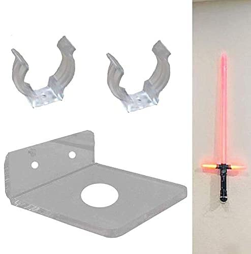 AUXPhome Support mural transparent pour sabre lumineux – Facile à installer – Donne cet effet flottant – utilisé dans les environnements commerciaux et résidentiels – Pas de sabre laser