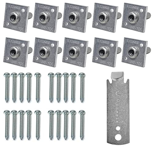 Mabeeze One Way Anchor Schraubstock 12-13 Gauge Draht mit Schrauben, 10 Stück Spannschraubstock für Weinberge, Rankgitter, Laube oder Zäune