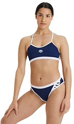 Arena Icons Women's Bikini Cross Back Solid Navy-White