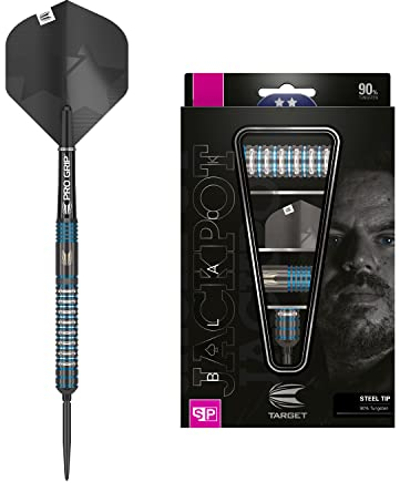 Target Darts Adrian Lewis Schwarze Edition 90% Wolfram Swiss Point Steeldarts-Set Dartpfeile (26 gr)