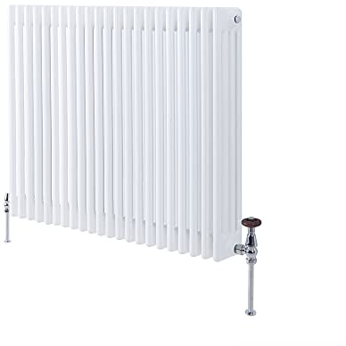 MILANO White Cast Iron Style Horizontal Four Column Radiator 750 x 1010mm