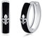 PHNIBIRD Lilies Ohrringe Schwarze Creolen Silber 925 Unisex Ohrringe Herren Damen Creolen Klein 15mm (Lilies)