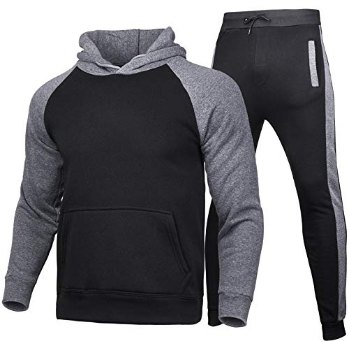 Generic Herren Jogginganzug Sport Hoodie Set Zweiteilige Jacke mit Kapuze und Taschen Russland Anzug Herren