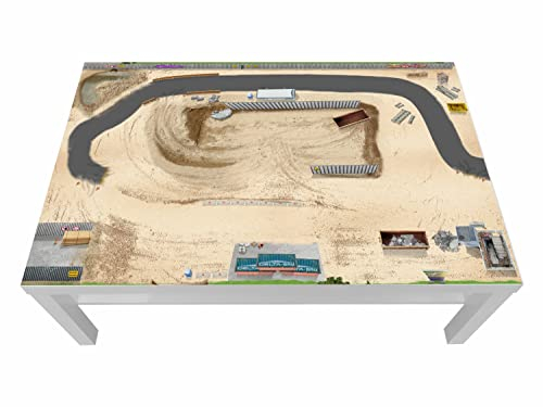 Stikkipix Baustelle Möbelfolie | LCG16 | passgenau für den Lack Spieltisch 118x78 von IKEA (Möbel Nicht inklusive)