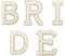 CHEERYMAGIC Rhinestone Iron on Patches,5PCS Bride Rhinestone Iron On Pearl LetterPatches Iron On Pearl Letter Sew On Letters Patches for Clothes Hat Art Project A4-XNTT (White)