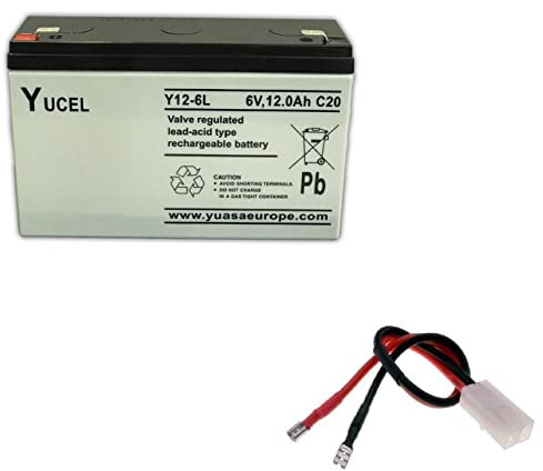 2 X 6V 12AMP-YUCEL- HEAVY DUTY BAIT BOAT BATTERIES AND LEADS for MICROCAT/TECHNICAT