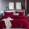 Soifox Bettwäsche 220x240 Rot - bettwäsche-Sets aus Mikrofaser bügelfrei & knitterfrei Bettbezug 220 x 240 Set mit 80x80 cm Kissenbezug 2er Set Bettwasche mit Reißverschluss