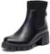 DREAM PAIRS Stivali da Donna Casuale Chelsea Stivaletti Tacco Medio Stivaletto Blocco Tacco,Size 40,Nero,SDAB2312W