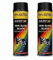 UKB4C 2 x Motip Semi Gloss Black Satin Spray Paint Metal Wood Glass Plastic 500ml