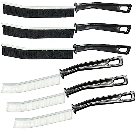 WYAN 6 Piezas Cepillo Limpieza Hogar,Limpiador Profundo Cepillo,Cepillos Limpieza,para Cocina,baño,Ducha,Cerámica(Blanco y Negro)