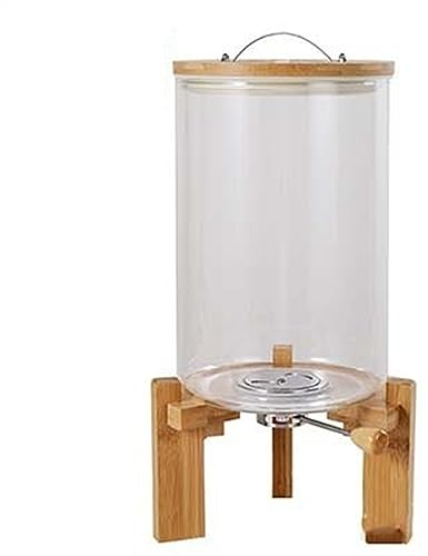Mehl- und Müslibehälter, Lebensmittelaufbewahrung, Müslibehälter, Reisspender aus Glas mit luftdichten Bambusdeckeln und Ausgießer, Messbecher for die Organisation in der Küche und Speisekammer ( Colo