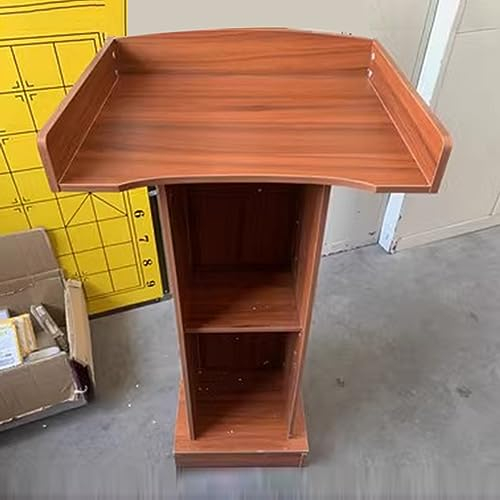 ENHEN Rednerpult Großes Lagerpodium Stand Holz, Holz, Zeremonieller Rednerdesk für Sprachhochzeitskirche, Hochleistungsbraune Vorlesung Kanzel - Leicht zu Montieren