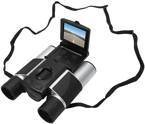 Jumelles Numériques avec écran LCD de 2,0 Pouces, Télescope Enregistreur Vidéo et Photo 320 X 240 40 MP, Grossissement 10X, Zoom 8X, Jumelles pour Observer Les Oiseaux (Argent