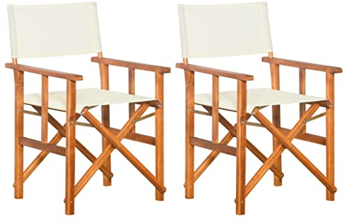 WELLIKEA Regiestühle 2 STK. Massivholz Akazie