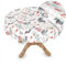 ANRO Wachstuch Tischdecke abwaschbar Wachstischdecke Plastik-Tischdecke Meterware eckig rund oval Kinder Geburtstag Grau Rund 120cm