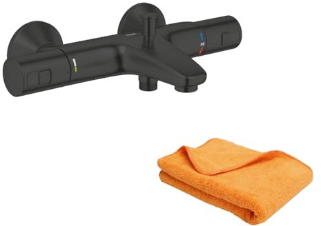 Mitigeur bain douche thermostatique GROHE Precision Start noir + microfibre