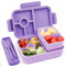 Bugucat Bento Lunch Box, 1300ML with 4 Compartments, Cutlery, Leak-Proof for Kids & Adults