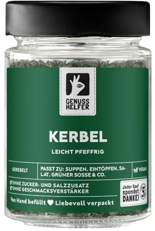 Bremer Gewürzhandel Kerbel, gerebelt, Kerbel Gewürz zum Kochen, 18g im Glas